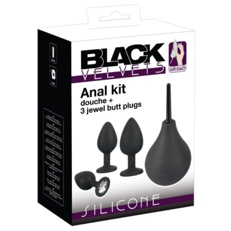 Anal Kit - Dus anal + 3 Jewel Butt Plugs