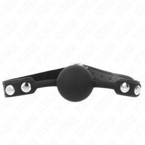 Ball Gag Negru 4 cm din Silicon - Kink