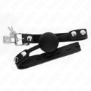 Ball Gag Negru 4 cm din Silicon cu Lacăt – Kink 8435565942335