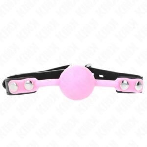 Ball Gag Roz 4 cm din Silicon - Kink