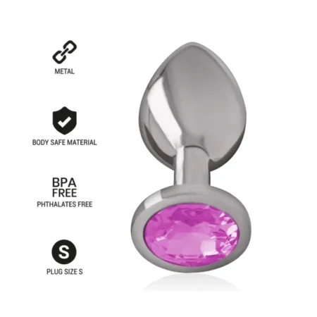 Butt Plug Metal - Diamond Jewel Pink S