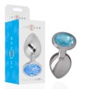 Butt Plug Metal – Diamond Albastru L