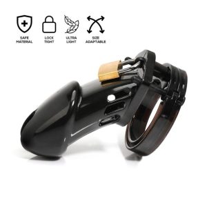 Cock cage black hard plastic large