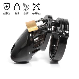 Cock cage black hard plastic small