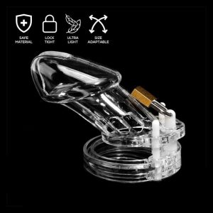 Cock cage transparent hard plastic large