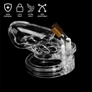 Cock cage transparent hard plastic small