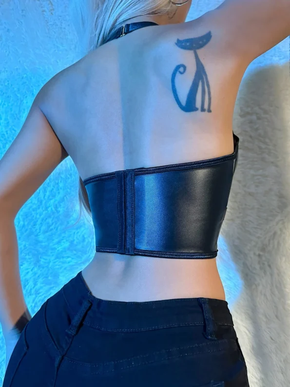 Corset top BDSM with rings