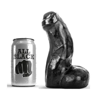 Dildo All Black Realistic Dong 17cm – anal dildo