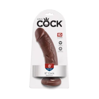 Dildo Realistic Cu Ventuză King Cock Brown 20 cm – dildo realist maro