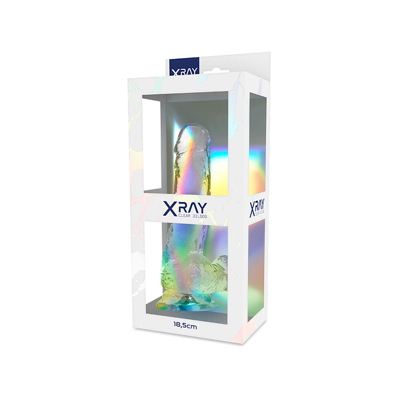 Dildo Realistic cu ventuză Transparent 18.5 cm – XRay Jelly