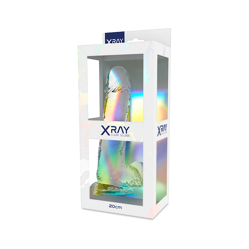 Dildo Realistic cu ventuză Transparent 20 cm – XRAY Jelly