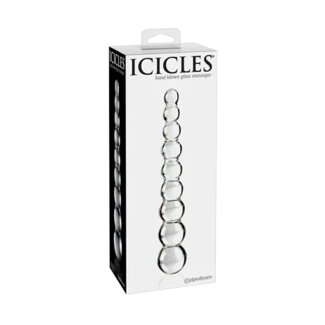 Glass Dildo String of Balls - Icicles 22.5 cm