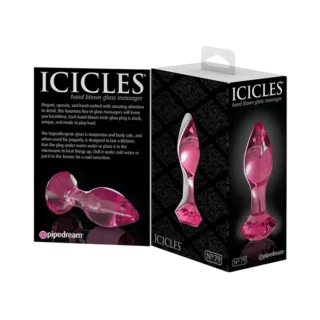 Pink Glass Anal Plug – Icicles No.79