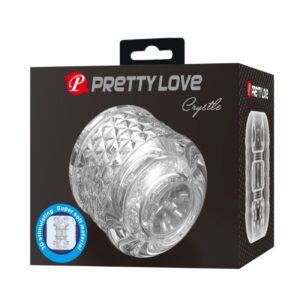 Masturbator bărbați Mic Transparent Double Sided – Pretty Love 6959532363005