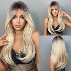 Peruca blonda din par sintetic – Bianca