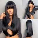 Peruca par negru sintetic Antonia