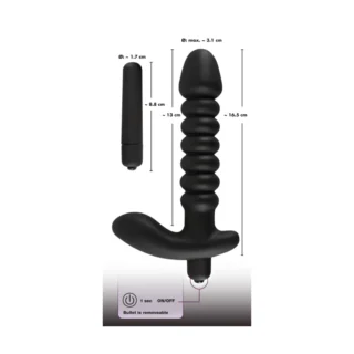 Plug anal cu vibrator bullet detașabil – vibrator anal