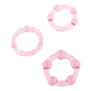 Set 3 inele roz pentru penis