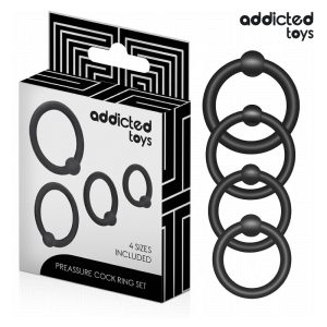 Set 4 inele pentru penis, Addicted Toys