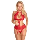 Set lenjerie sexy rosu kissable