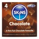 Skins – Prezervative Aromă Ciocolată, 4 bucăți