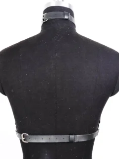 Top bondage harness PU leather with choker
