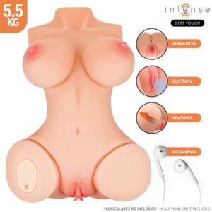 Torso Masturbator Bărbați Realist cu Vibrații, Telecomanda, Sucțiune și Încălzire 5.5 Kg - Vero by Intense