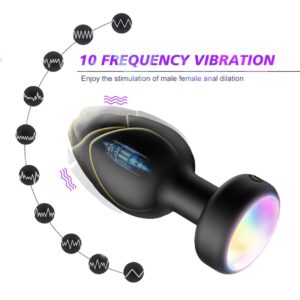 Vibrator Dop Anal cu Led si Telecomandă - 5948977067952