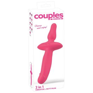 Vibrator Dublu 2 în 1 cu Plug Anal