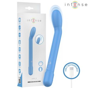 Vibrator G-Spot Reîncărcabil, Albastru - Karlie by Intense