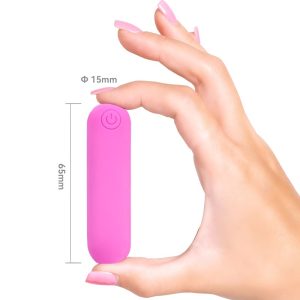 Vibrator Mic - Mini Vibrator Reîncărcabil Bullet Roz cu 10 moduri de vibrații