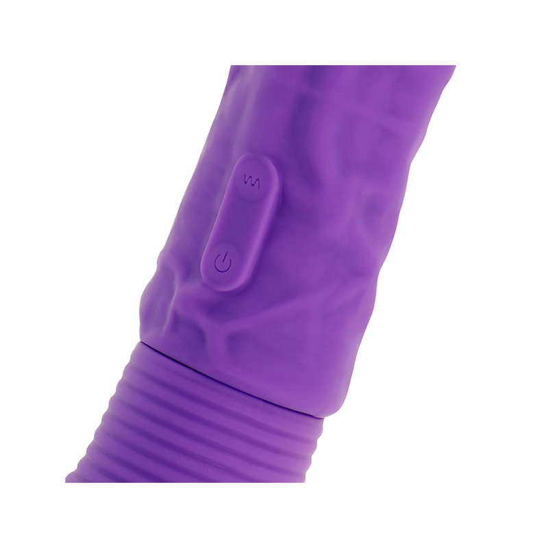 Purple Realistic Vibrator with Suction Cup 19 cm