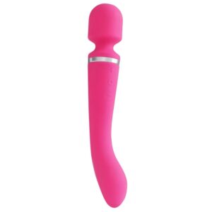 Vibrator masaj Wand Silicon, Roz (6985444551391)