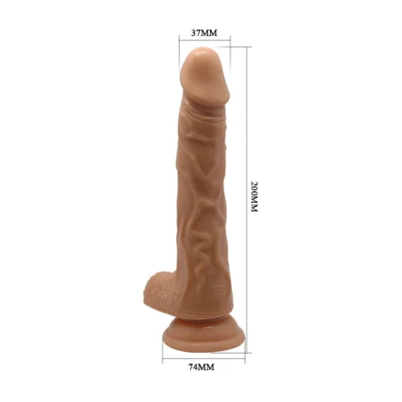 Realistic vibrator with suction cup Bodach 20cm - sexual vibrator